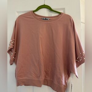Libby Story Pearl Beads Top- NWT
